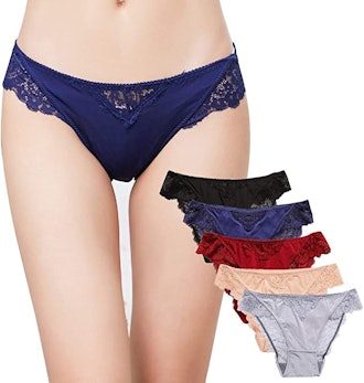 KUKOME Hipster Lace Panties (5-Pack)