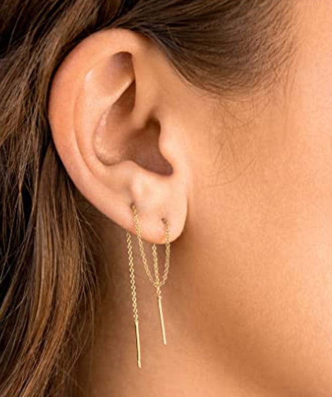 Benevolence LA 14K Gold Threader Earrings