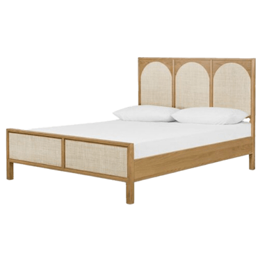 Willa Cane Bed, Honey Oak