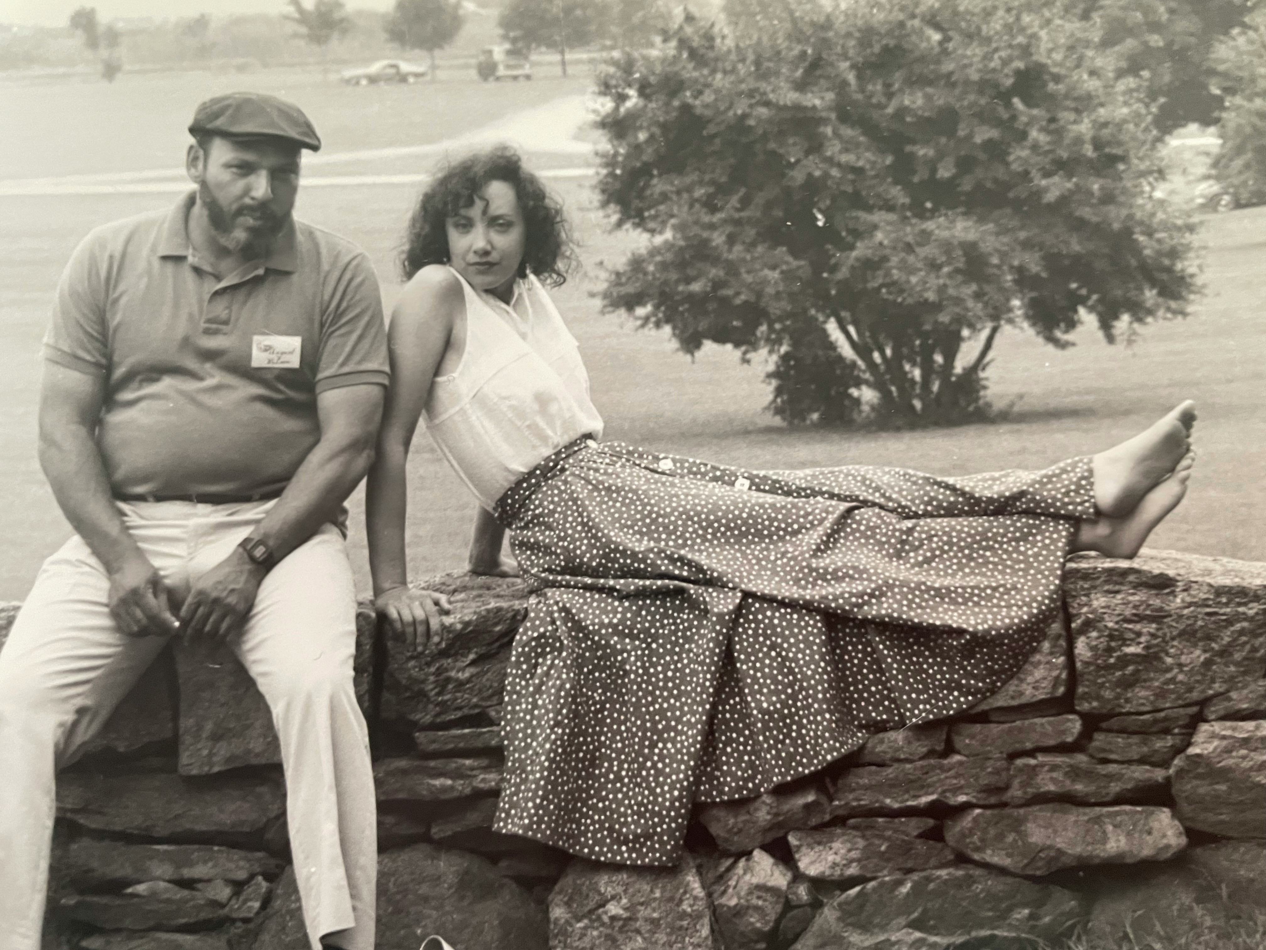 J. Smith-Cameron with the late playwright August Wilson.