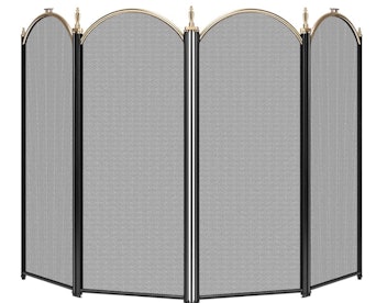 VIVOHOME 4 Panel 51.5 x 32 Inch Fireplace Screen