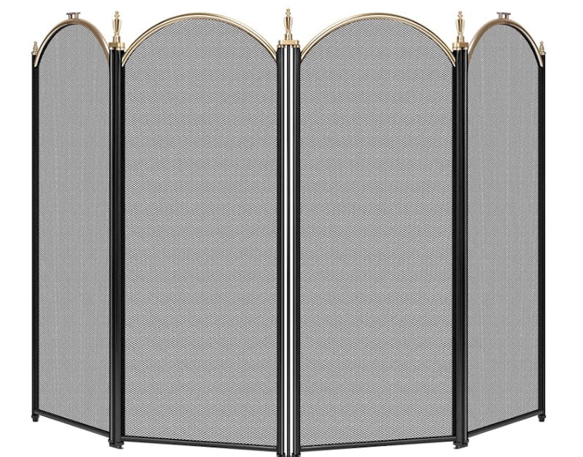 VIVOHOME 4 Panel 51.5 x 32 Inch Fireplace Screen