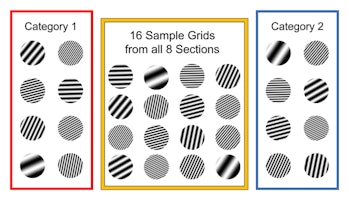 Patterned dots split into three categories