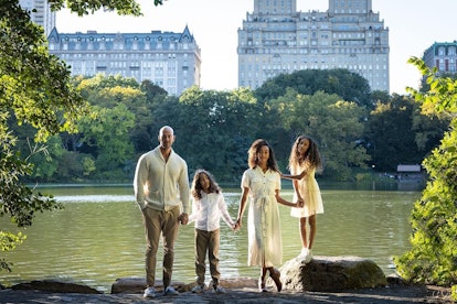 Constance Stamatiou with husband Steven Lopez and children Thanos and Savannah.