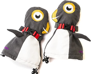 penguin toddler mittens