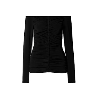 Givenchy Off-the-Shoulder Ruched Stretch-Jersey Top