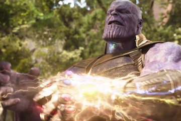 Thanos after using the infinity gauntlet