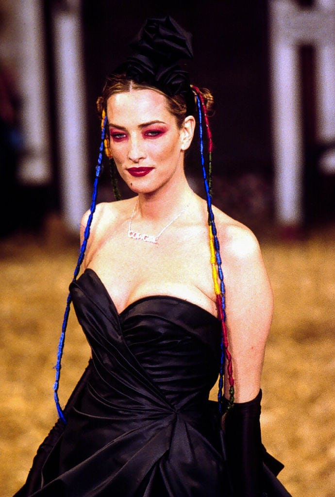 Fuchsia eyeshadow at Betsey Johnson in 1995.