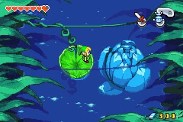 Minish Cap Link on a lily pad