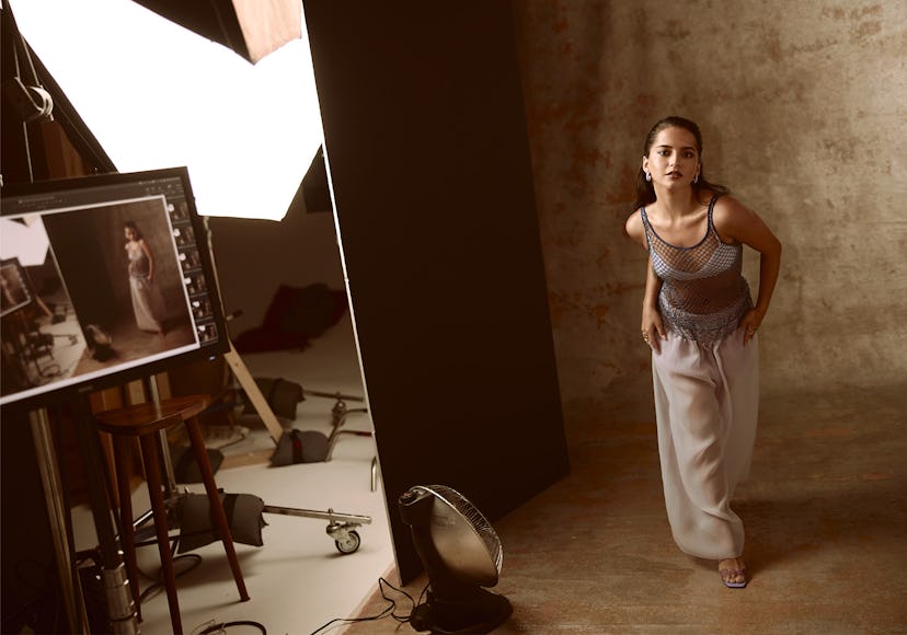 Actor Isabela Merced is working to promote Armani Beauty's Acqua for Life charity.