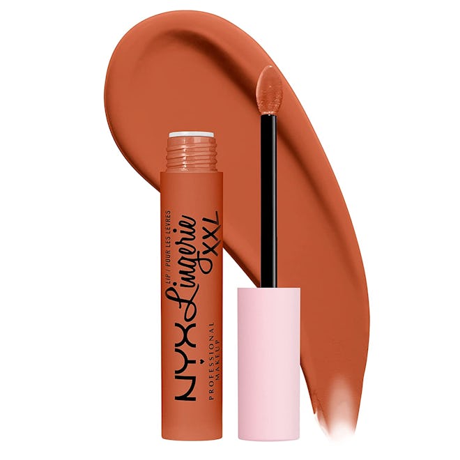 nyx lip lingerie xxl matte liquid lipstick in gettin caliente is the best color correcting base tatt...