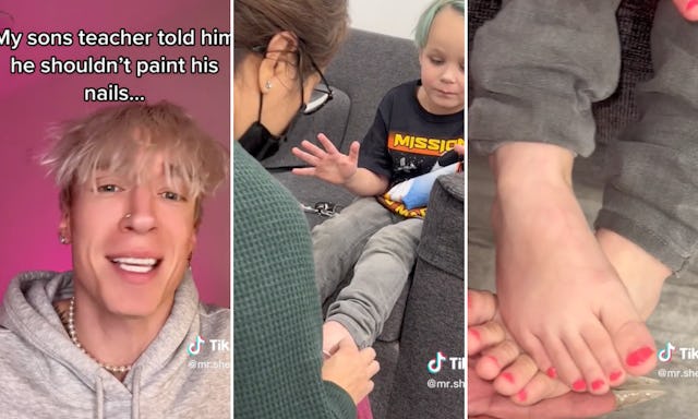 When a dad heard that his son's teacher said that painting your nails is just for girls, he pack up ...