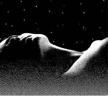 Abstract visualization of a sleeping woman