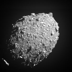 an asteroid that is covered with rocks of varying sizes