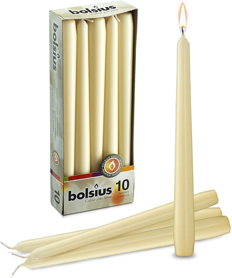 BOLSIUS Ivory Taper Candles (10-Pack)