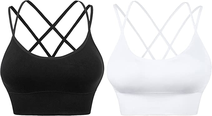 Evercute Cross Back Sport Bras (2-Pack)