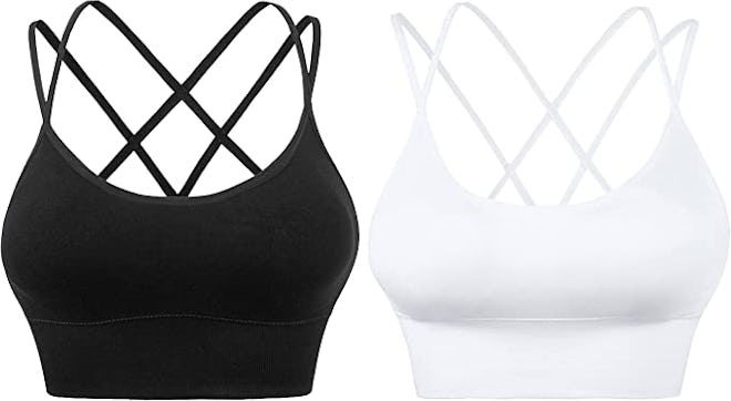 Evercute Cross Back Sport Bras (2-Pack)