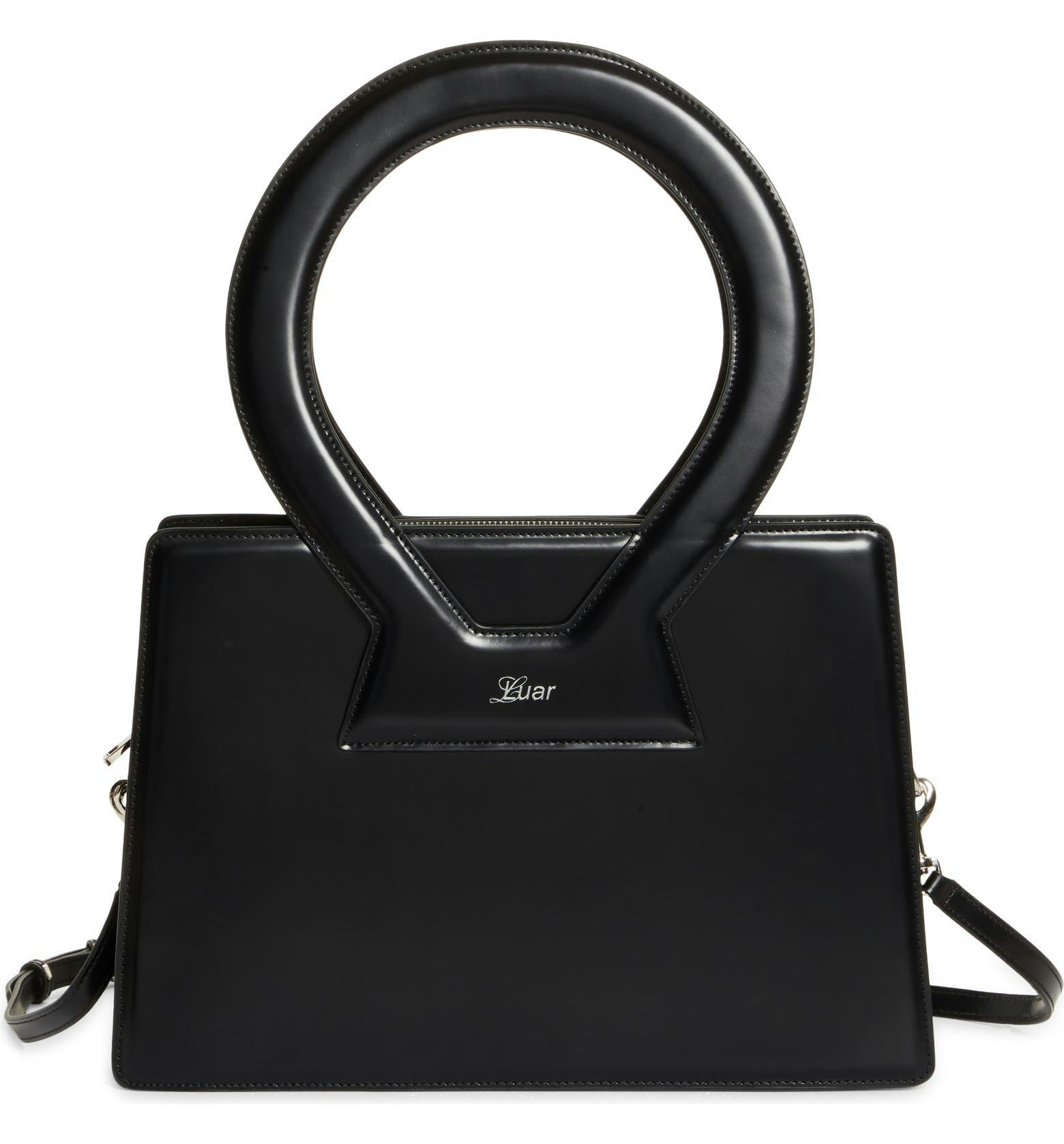 Ana Large Smooth Leather Top Handle Bag