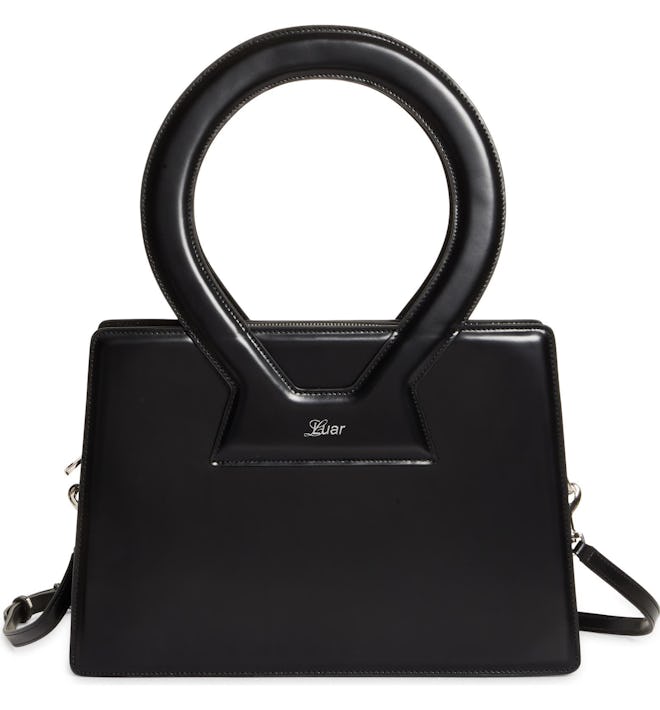 Ana Large Smooth Leather Top Handle Bag