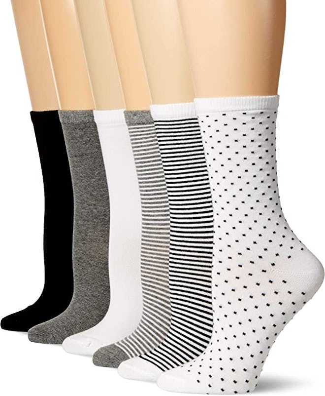 Amazon Essentials Casual Crew Socks (6-Pairs)