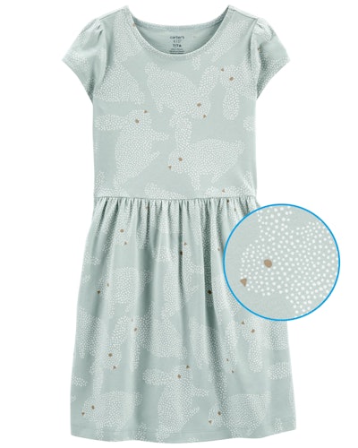 Blue gray bunny dress, a great option for your kids easter outfits 2023