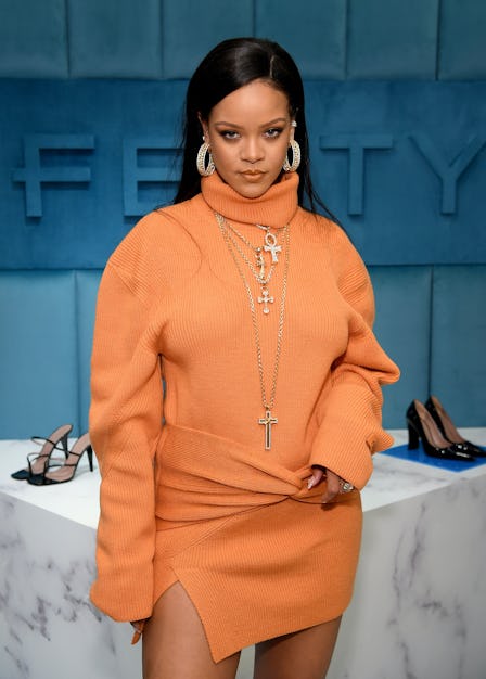 Rihanna at the Fenty popup in Paris