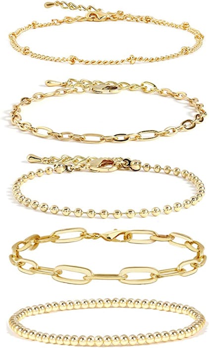 CONRAN KREMIX Gold Chain Bracelet Set