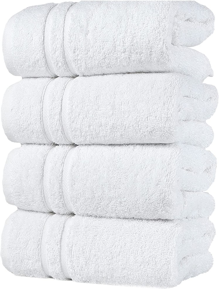 Hammam Linen Turkish Cotton Hand Towels (4-Pack)