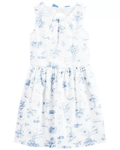 Toile dress, a traditional option for your kids easter outfits 2023