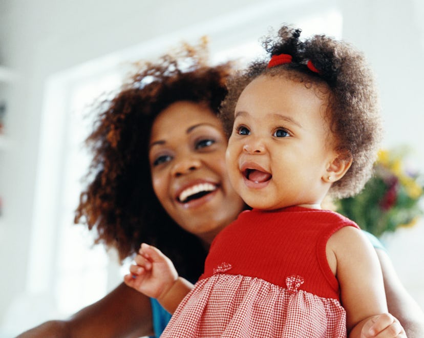 Mom and baby girl celebrate women's history month