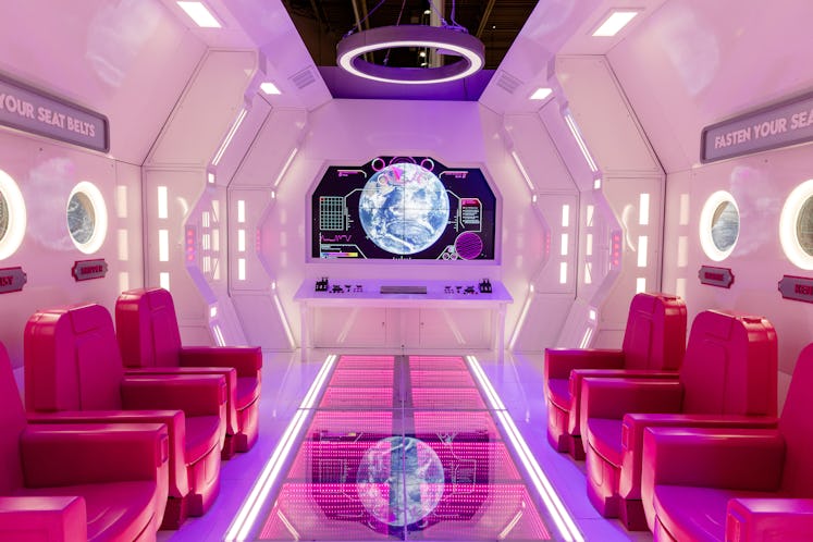 The Barbie house experience has a spaceship and other Insta-worthy Barbie pop-up rooms. 