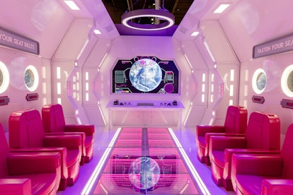The Barbie house experience has a spaceship and other Insta-worthy Barbie pop-up rooms. 