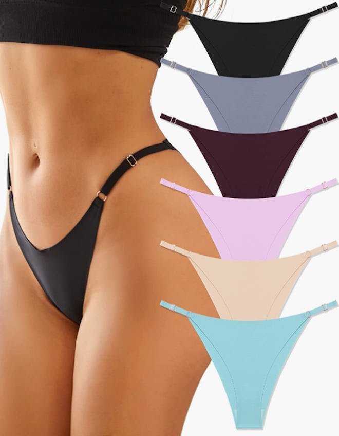 CUTE BYTE Seamless Lace Panties (6-Pack)