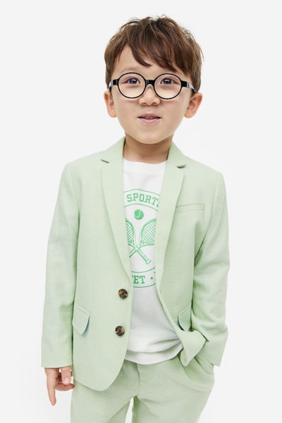 A green suit jacket for toddlers, one of the best kids easter outfits 2023