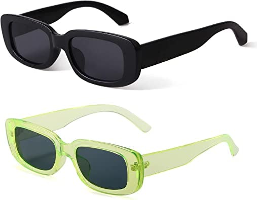 BUTABY Rectangle Sunglasses (2-Pack)