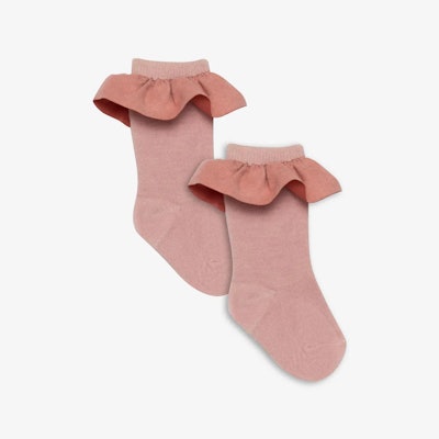 Ruffle socks for babies in pink, a cute addition to kids easter outfits 2023