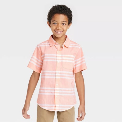 Pink striped shirt, a cute top to buy for your kids easter outfits 2023