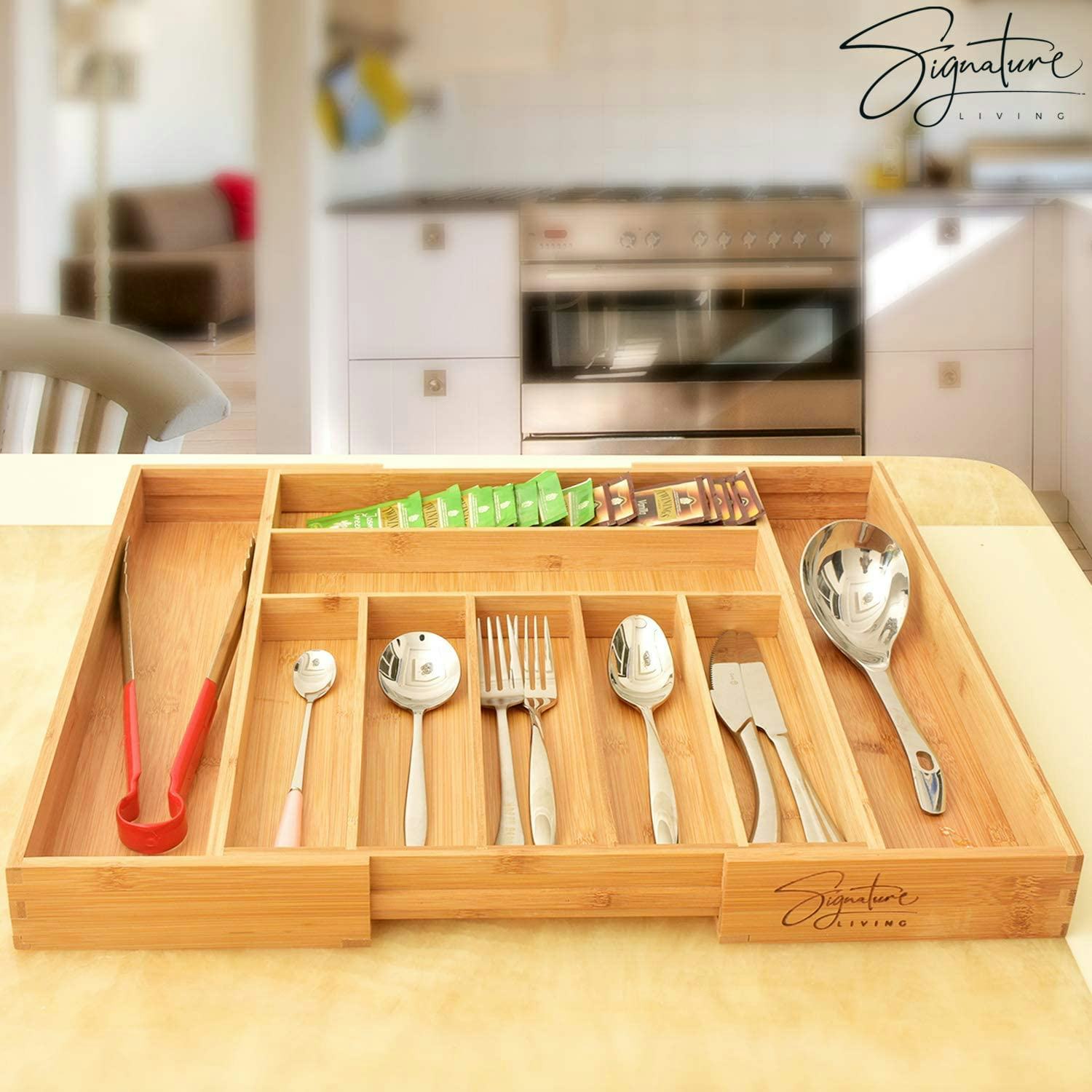 Signature Living Bamboo Utensil Drawer