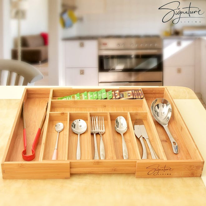 Signature Living Bamboo Utensil Drawer