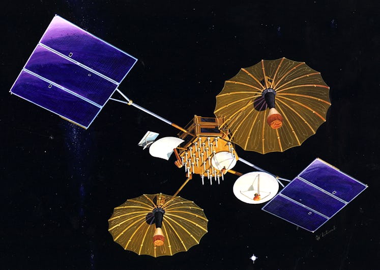 An image of NASA's first-generation Tracking and Data Relay Satellite.
