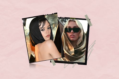 Jenna Ortega, Miley Cyrus in hooded outfits in 2023