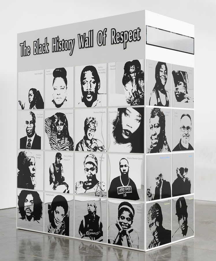 Lauren Halsey, Black history wall of respect (II), 2021. 