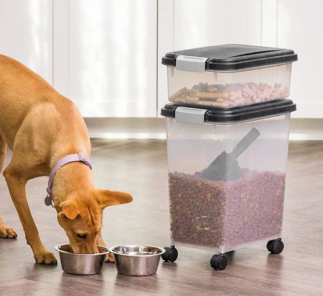 IRIS USA Rolling Pet Food Storage Containers