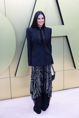 Demi Moore at the Versace Fall-Winter 2023 Fashion Show held at Pacific Design Center 