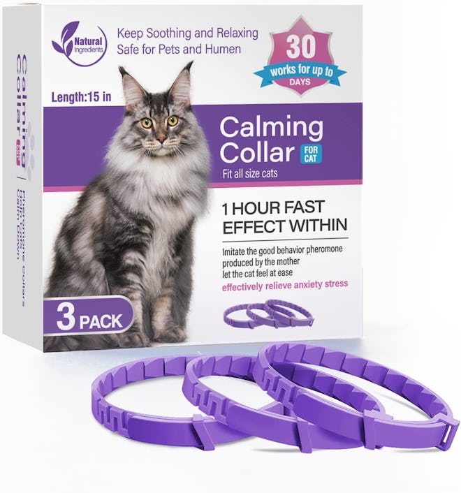 Tcllka Pheromone Calming Cat Collars (3-Pack)