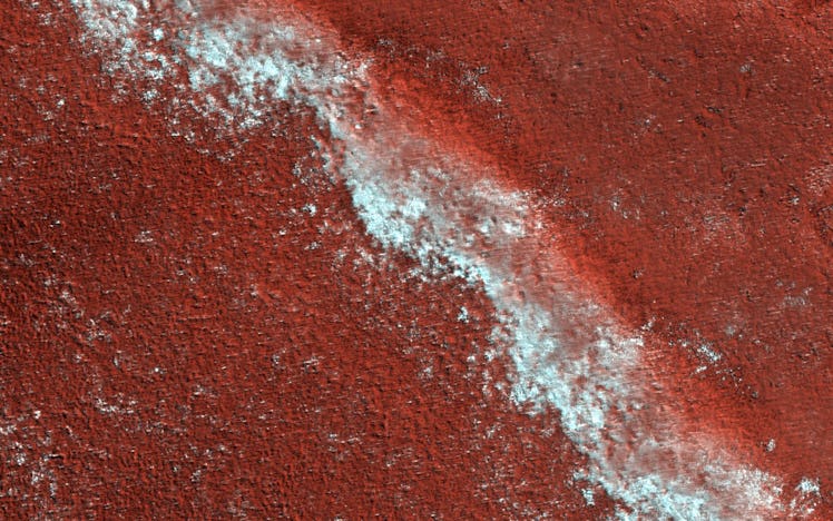 An image of the Martian ice cap taken by the Mars Reconnaissance Orbiter.