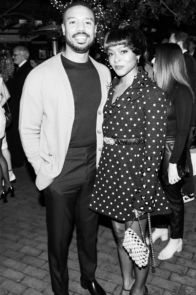 Michael B. Jordan and Danielle Deadwyler at Chanel and Charles Finch’s pre-Oscar awards dinner at th...