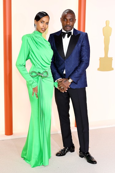 Sabrina Dhowre Elba and Idris Elba attend the 95th Annual Academy Awards on March 12, 2023 in Hollyw...