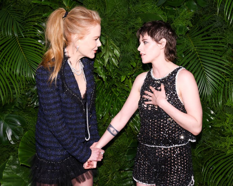 nicole kidman and kristen stewart at Chanel and Charles Finch’s pre-Oscar awards dinner at the Polo ...