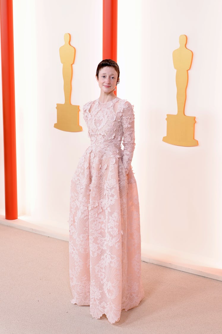 Andrea Riseborough attends the 95th Annual Academy Awards on March 12, 2023 in Hollywood, California...